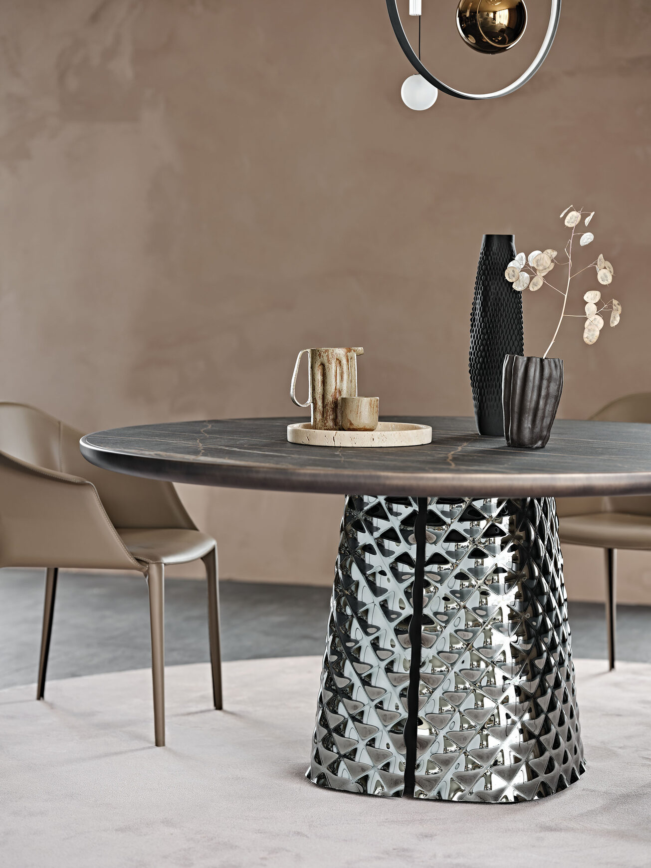Atrium Keramik Premium Round Dining Table | Dining Tables | Space Modern